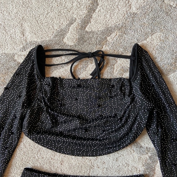 Fashion Nova // Rhinestone Skirt Set // Size S - Picture 3 of 13